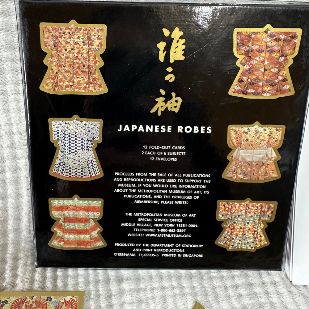 VTG Metropolitan Museum Of Art Japanese Robes 7 Stationary Cards and 7 Envelopes - Picture 6 of 8
